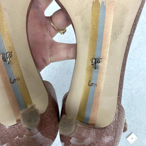 Sam Edelman Patti Ankle Strap Sandal Glitter 6.5 - Picture 9 of 10